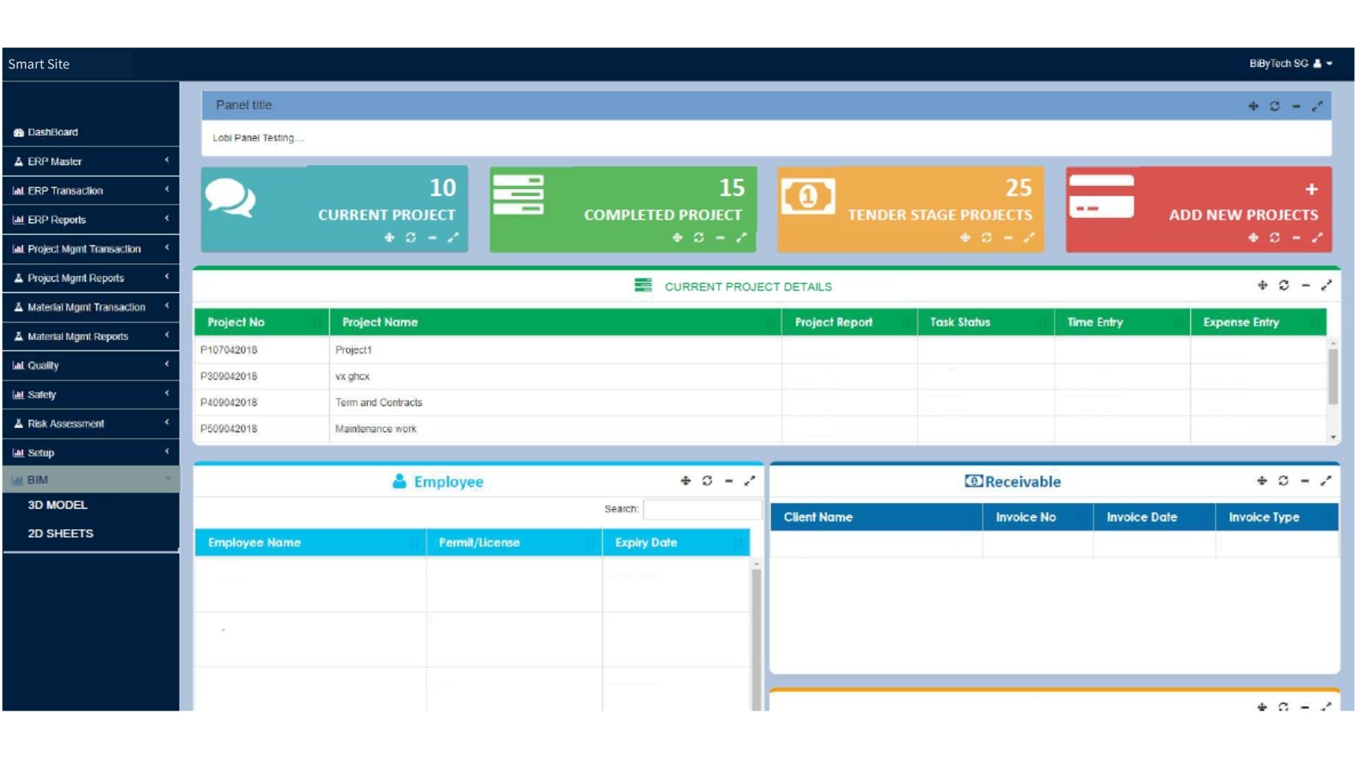 screenshot of Smart Site